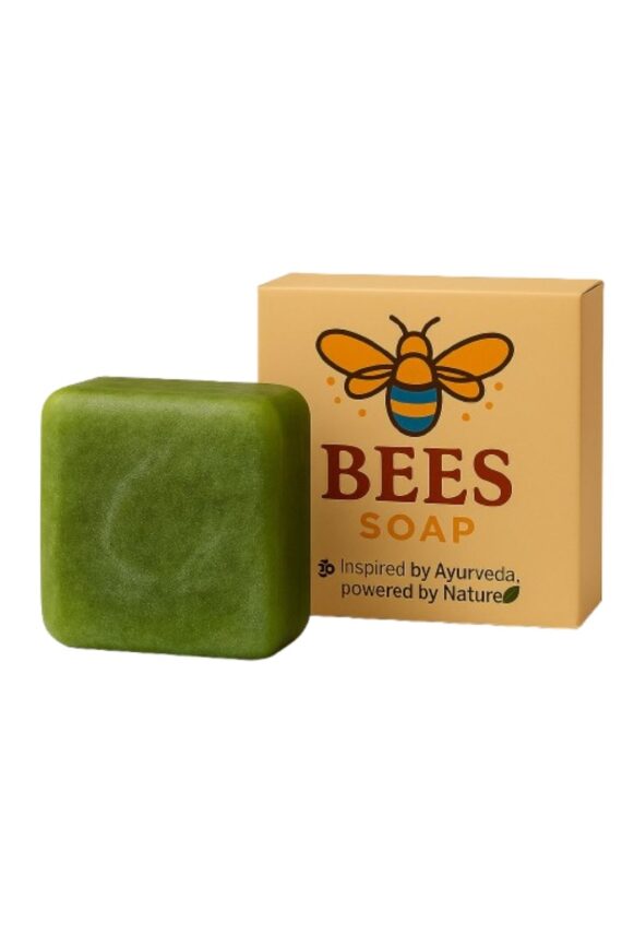 Bees Neem Bar Soap (100g, Pack of 2) | Natural Skin Brightening & Glowing Soap for Men & Women | Handmade Neem Soap for Acne, Pimples & Clear Skin