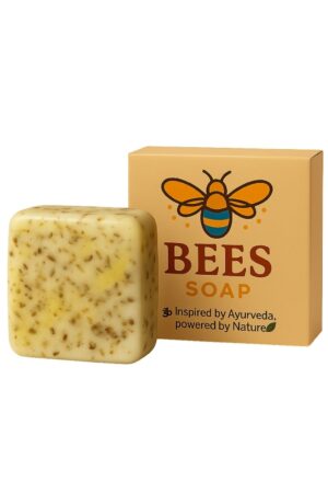 Bees Rose Soap (100g, Pack of 1) | Handmade Natural Soap for Skin Hydration, Brightening & Soothing | Gentle Cleansing for Men & Women