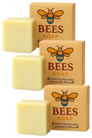 Bees Aloe Vera Soap (100g, Pack of 3) | Handmade Natural Soap for Skin Hydration, Brightening & Soothing | Gentle Cleansing for Men & Women
