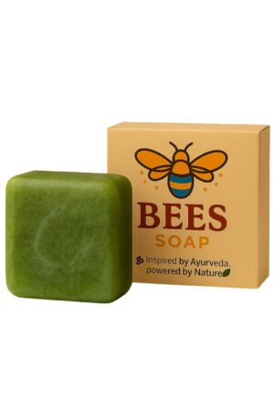 Bees Neem Bar Soap (100g, Pack of 1) | Natural Skin Brightening & Glowing Soap for Men & Women | Handmade Neem Soap for Acne, Pimples & Clear Skin