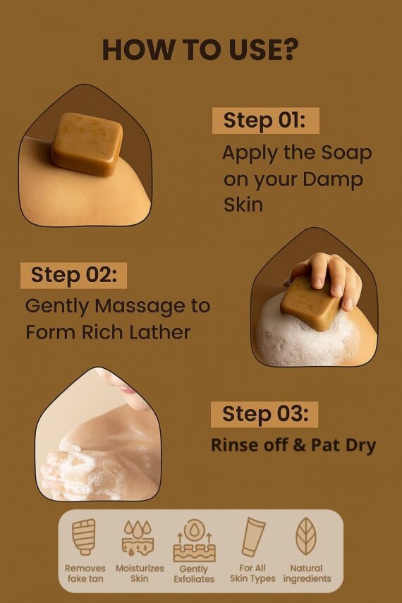 Bees Korean Bar Soap | ( PACK OF 3 )Coffee & Rice Powder | Handmade Goat Milk Soap for Tan Removal & Bright Skin (100g)