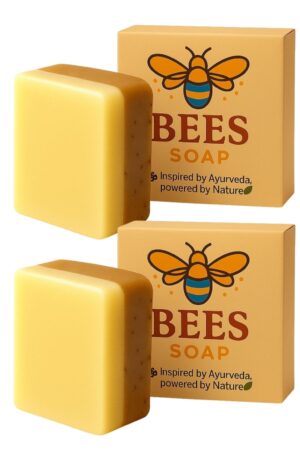Bees De-Tan Bar Soap (100g, Pack of 2) | Natural Skin Brightening & Glowing Soap for Men & Women | Handmade Goat Milk Soap for Tan Removal & Deep Nourishment