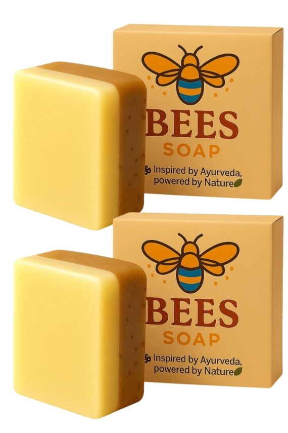 Bees De-Tan Bar Soap (100g, Pack of 2) | Natural Skin Brightening & Glowing Soap for Men & Women | Handmade Goat Milk Soap for Tan Removal & Deep Nourishment