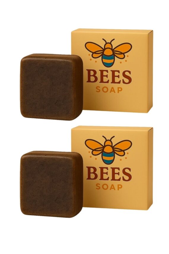 Bees Coffee Bar Soaps (200g, Pack of 2) | Natural Skin Brightening & Glowing Soap for Men & Women | Handmade Goat Milk Soap for Tan Removal & Deep Nourishment
