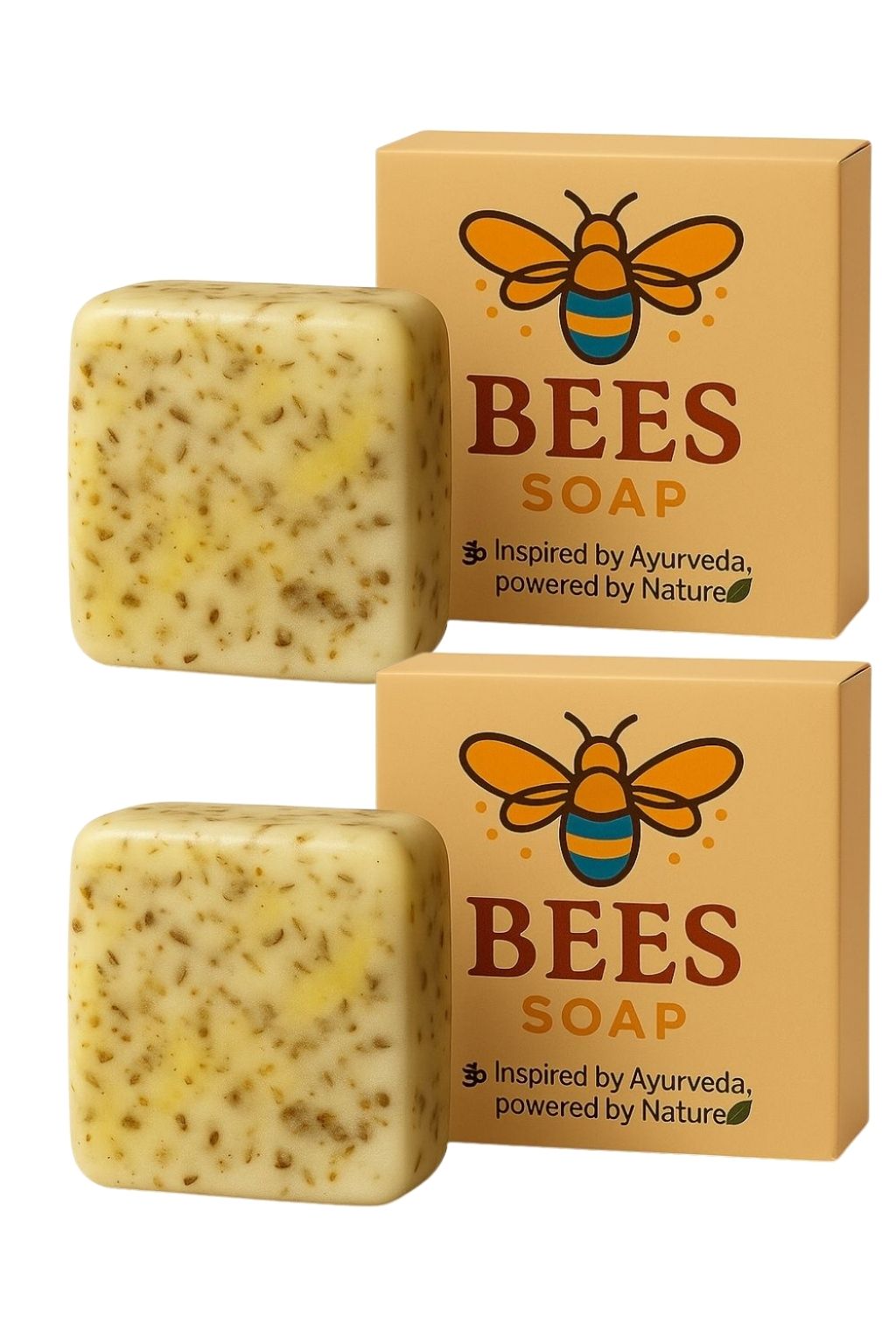 Bees Rose Soap (100g, Pack of 2) | Handmade Natural Soap for Skin Hydration, Brightening & Soothing | Gentle Cleansing for Men & Women