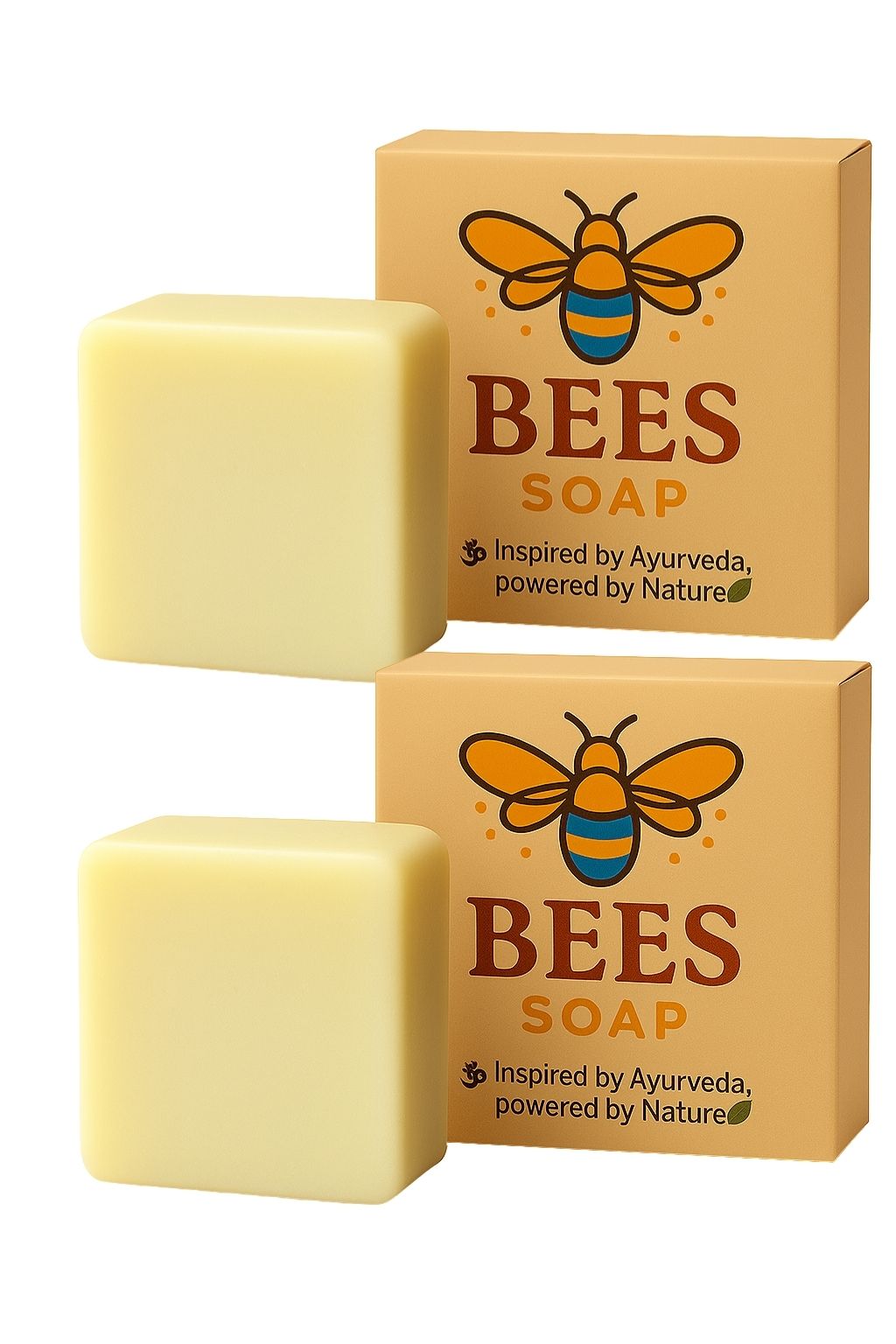 Bees Aloe Vera Soap (100g, Pack of 2) | Handmade Natural Soap for Skin Hydration, Brightening & Soothing | Gentle Cleansing for Men & Women